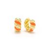 Lover's Tempo Lover'S Tempo Croissant Enamel Huggies In Gold + Orange | Accessories