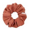 Chelsea King Chelsea King Natural Linen Scrunchie In Terracotta | Beauty