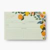 Rifle Paper Co Rifle Paper Co. Pack Of 12 Citrus Grove Recipe Cards | Home Decor