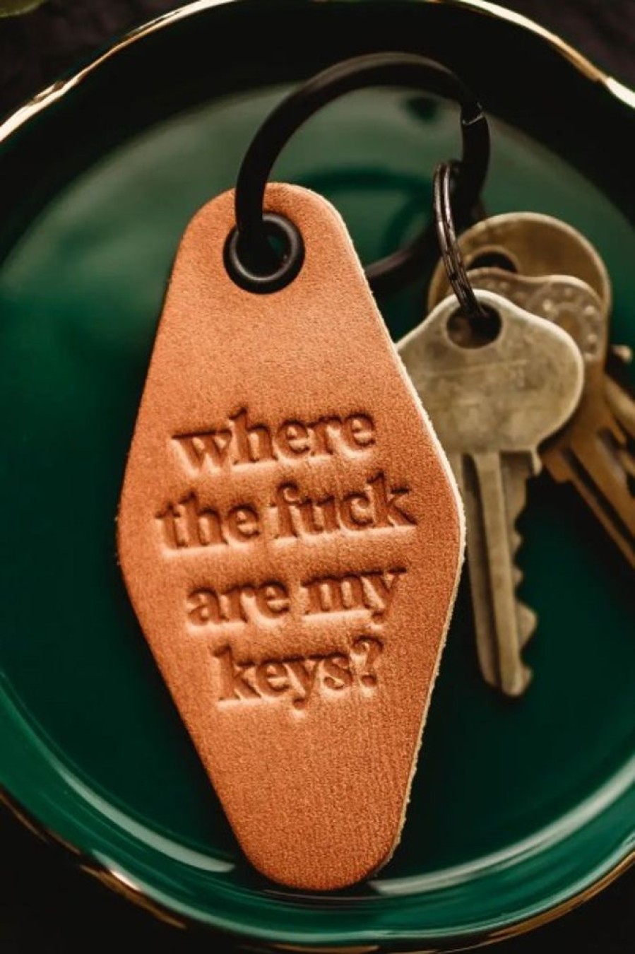 MISFIT MADE GOODS Misfit Where Are My Keys Leather Motel Keychain | Tech & Travel