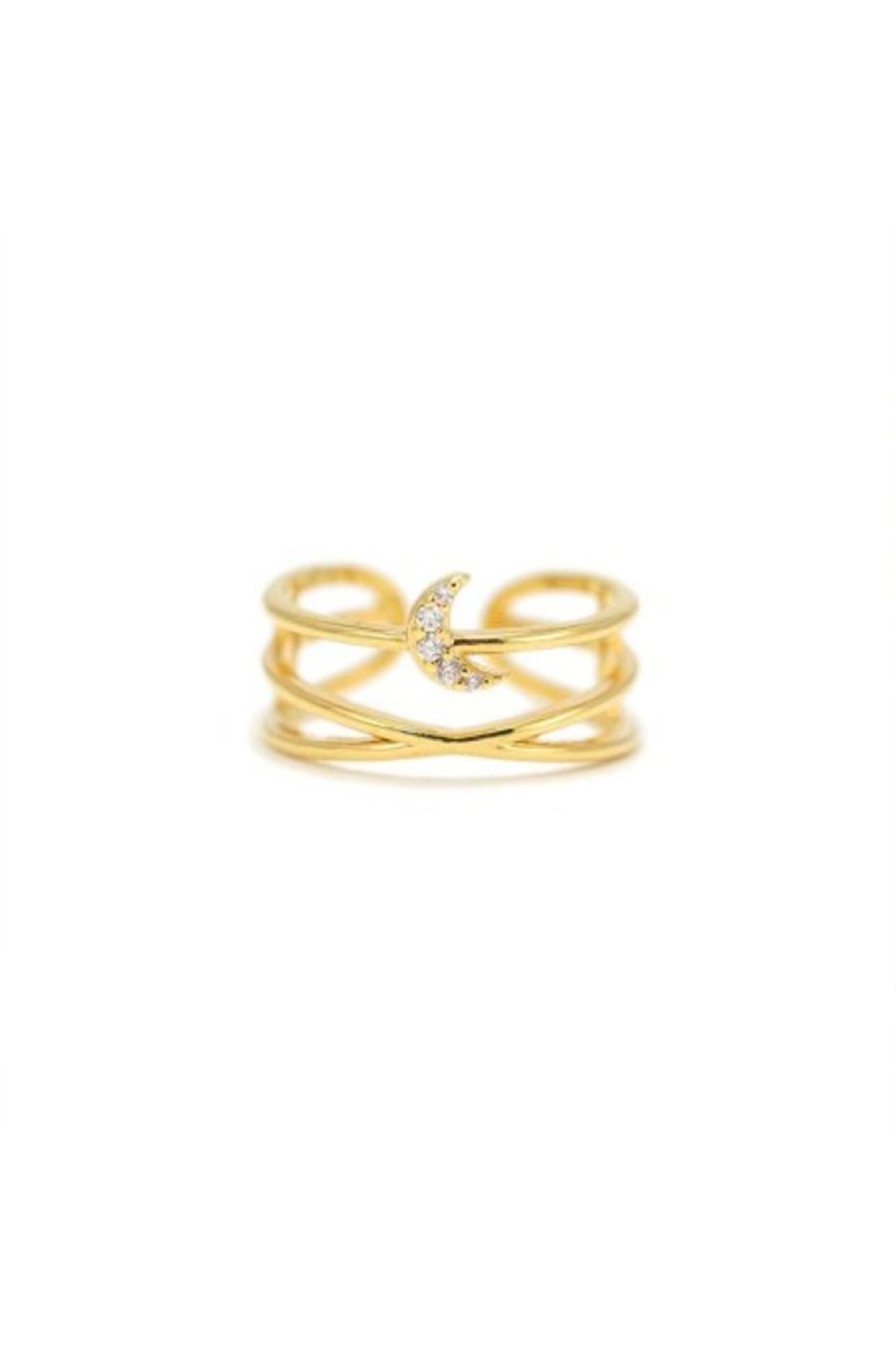 Lover's Tempo Lover'S Tempo Moon Double Fortuna Ring In Gold | Accessories