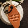 MISFIT MADE GOODS Misfit Lock Your Door Leather Motel Keychain | Tech & Travel