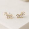 Lover's Tempo Lover'S Tempo Crown Climber Earrings In Clear | Accessories