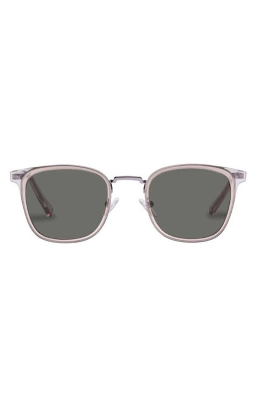 LE SPECS Le Specs Racketeer Sunnies In Vintage Clear + Green | Accessories