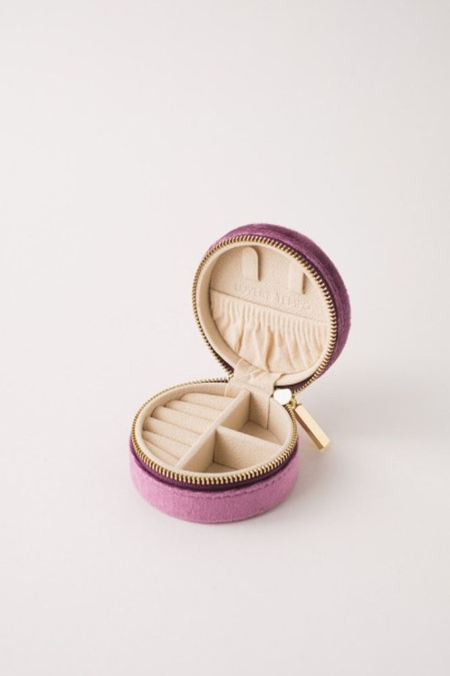 Lover's Tempo Lover'S Tempo Bon Voyage Circle Jewelry Box In Plum | Accessories