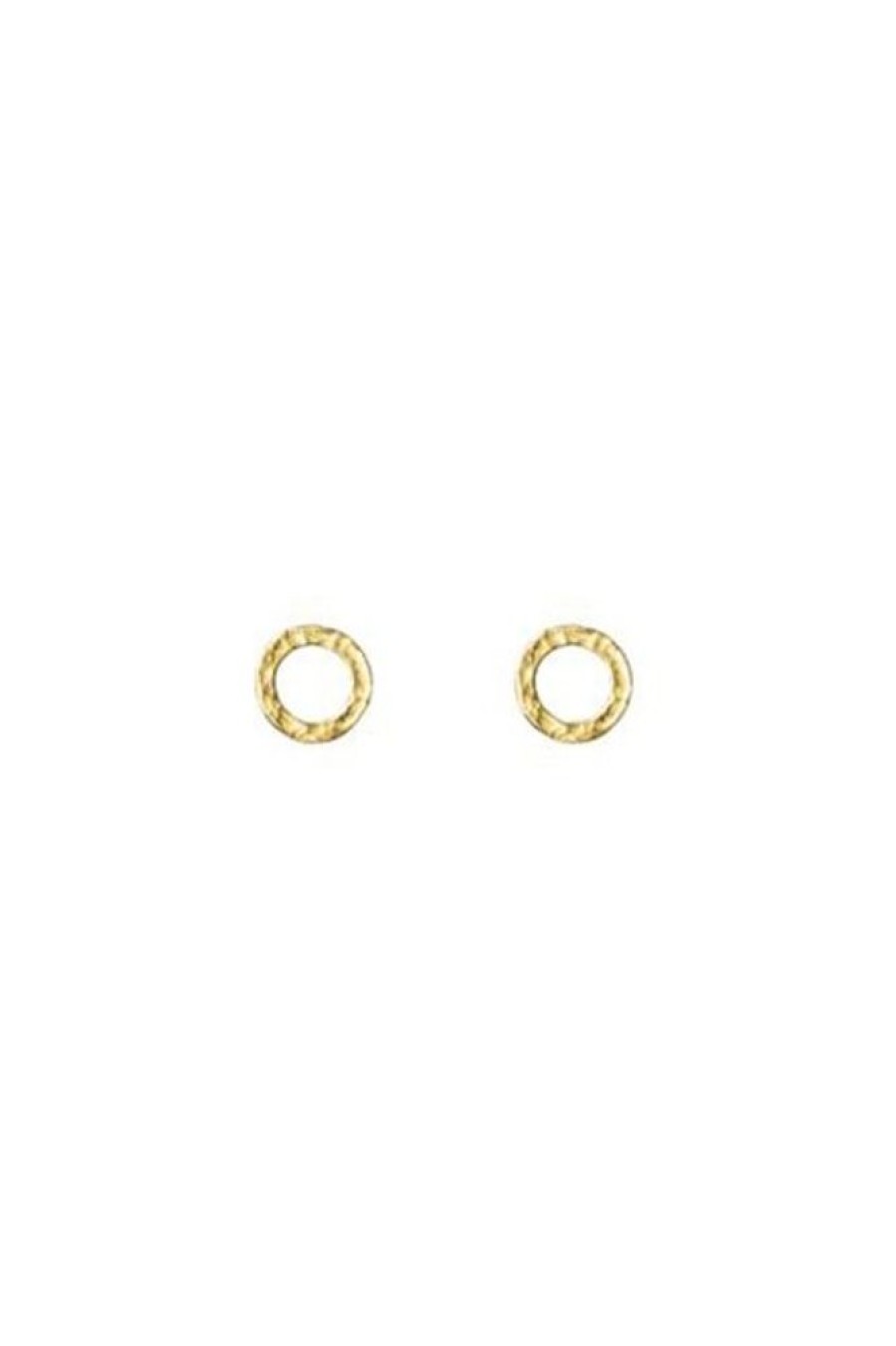 Mimi & Marge Mimi & Marge Hammered Circle Stud In Gold | Accessories