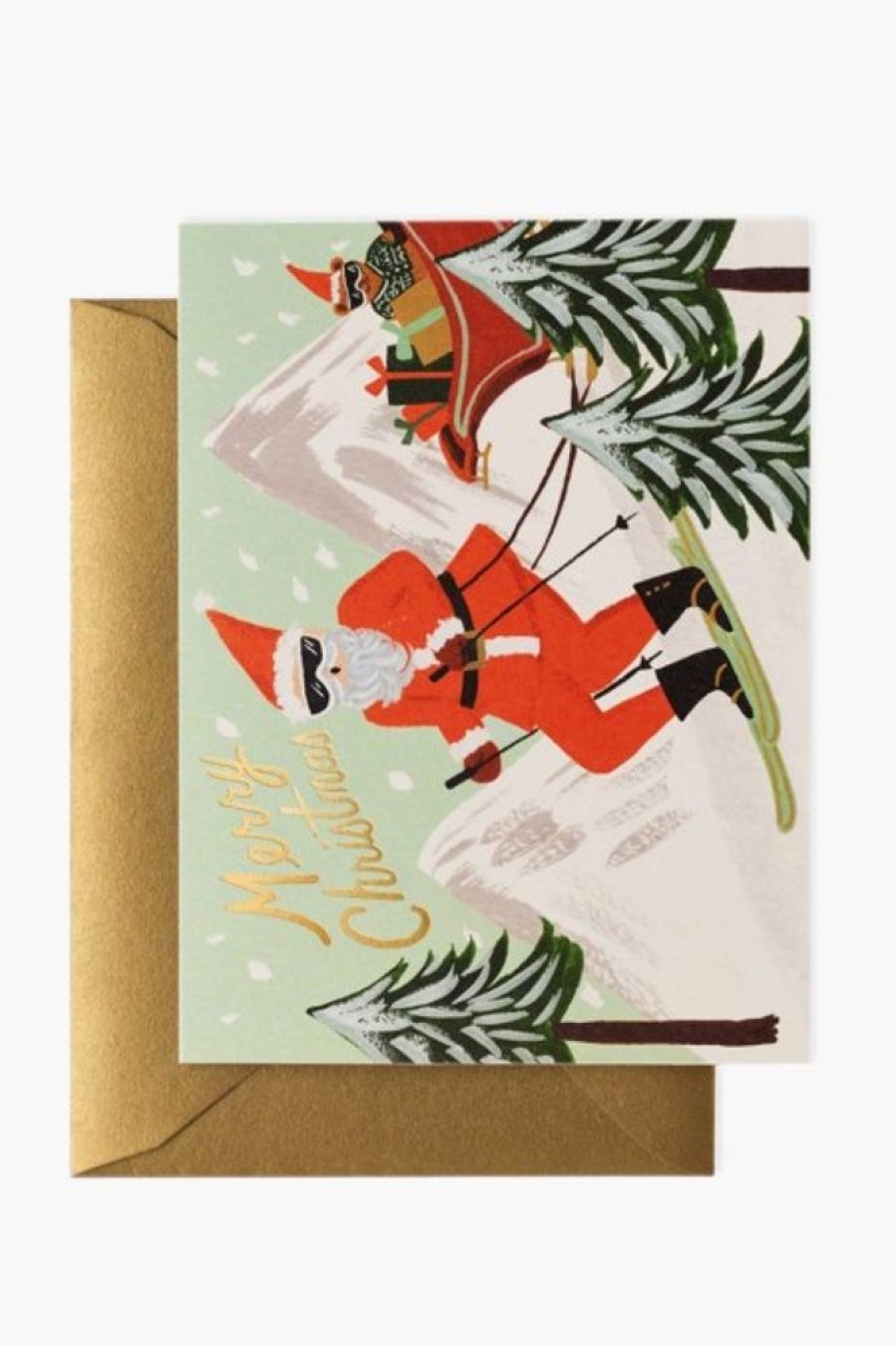 Rifle Paper Co Rifle Paper Co. Skiing Santa Card | Office