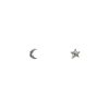 Mimi & Marge Mimi & Marge New Star + Moon Earring In Silver | Accessories