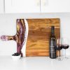 LYNN & LIANA Lynn & Liana Extra Large Acacia Cheese Board In Merlot | Home Decor