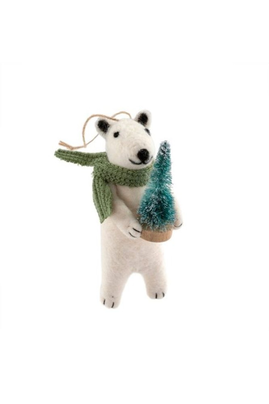 Indaba Trading Indaba Ornament Polar Bear In Green | Home Decor