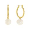 Lover's Tempo Lover'S Tempo Andie Pearl Hoops In Gold | Accessories