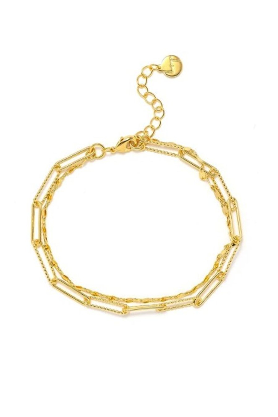 Lover's Tempo Lover'S Tempo Arlo Paperclip Layered Bracelet In Gold | Accessories