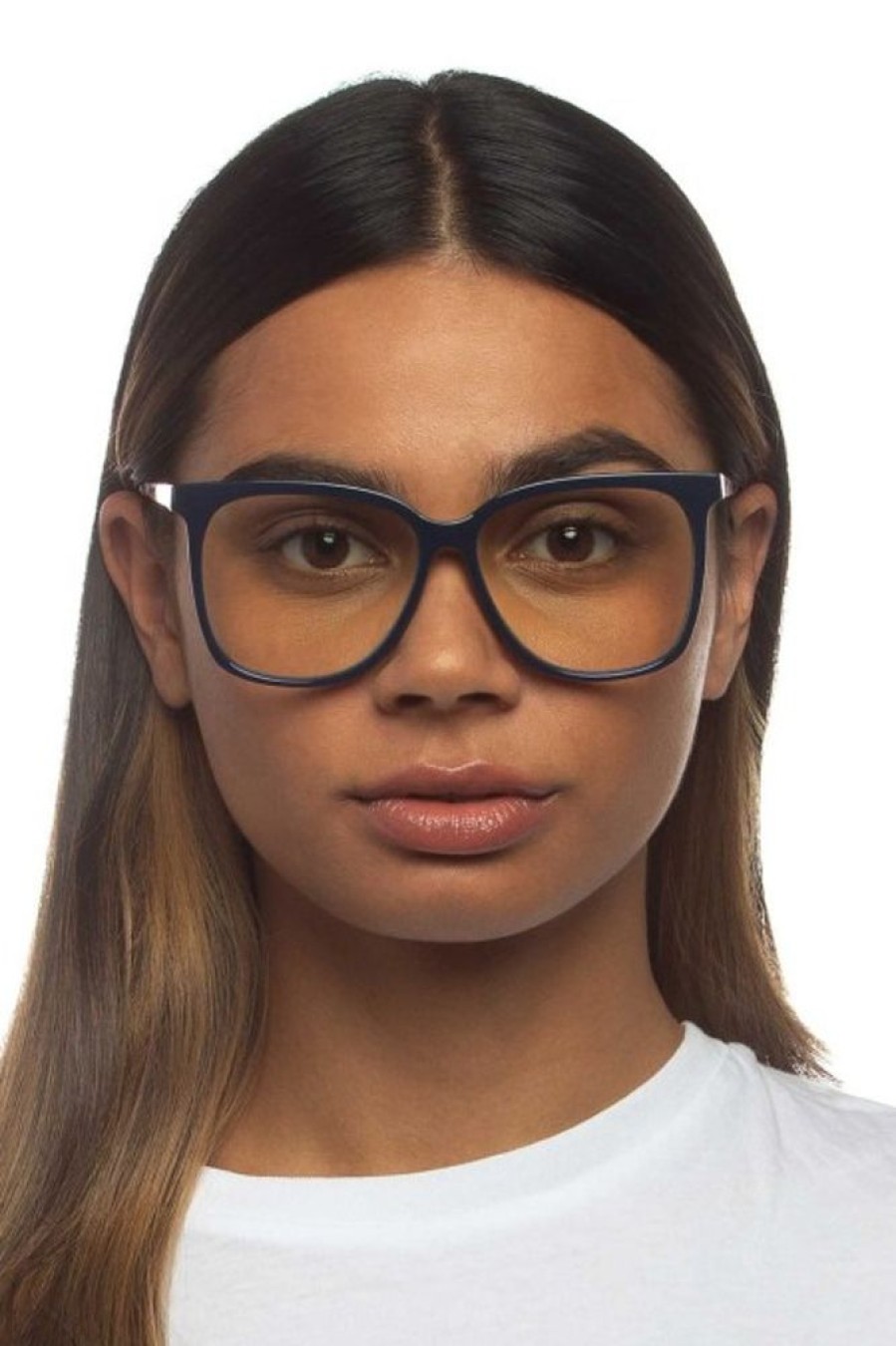 LE SPECS Le Specs Prom Kween Bluelight Glasses In Navy + Cookie Tortoise | Accessories