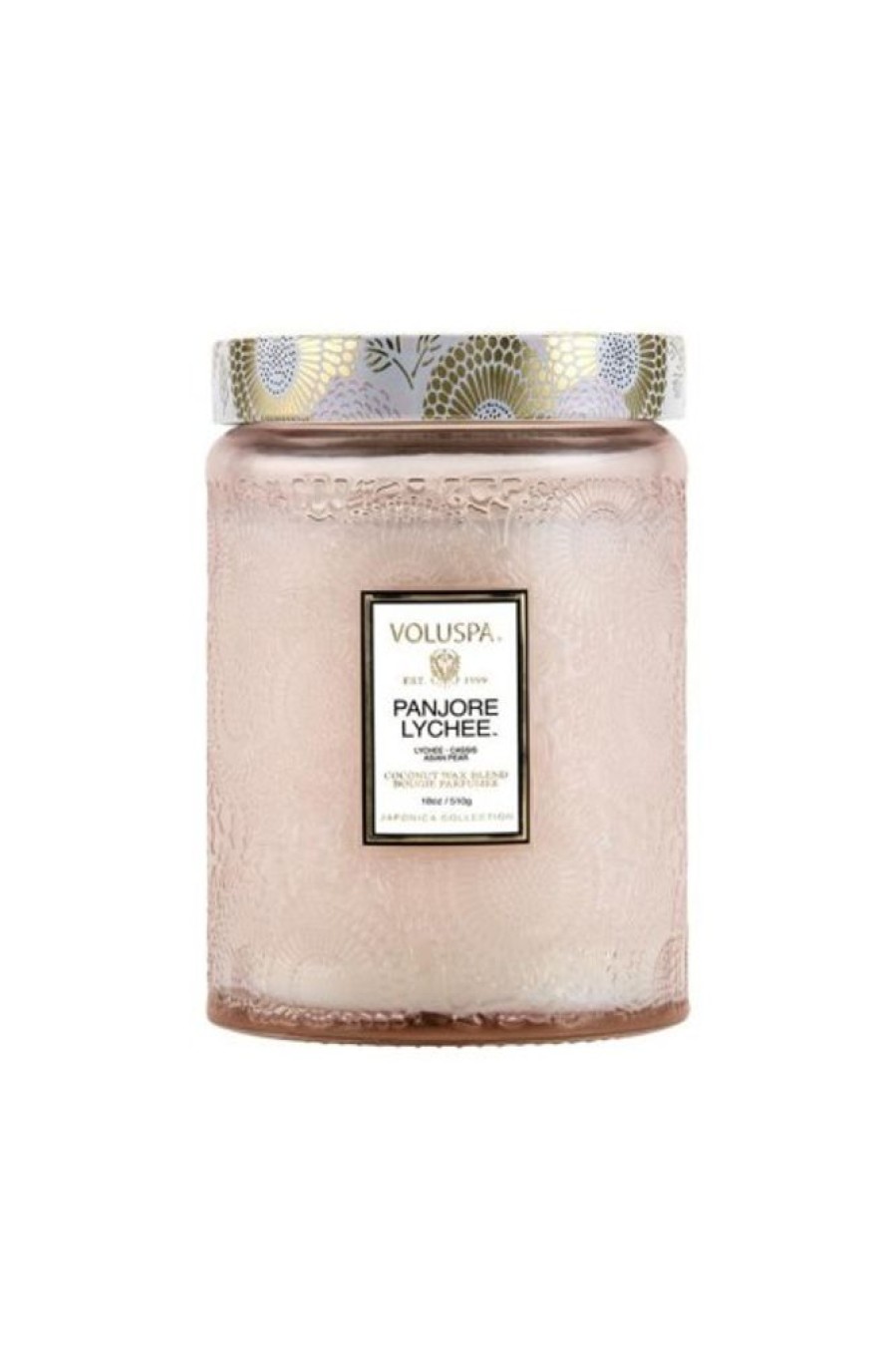 Voluspa Voluspa Large Glass Jar Candle In Panjoree Lyche | Home Decor