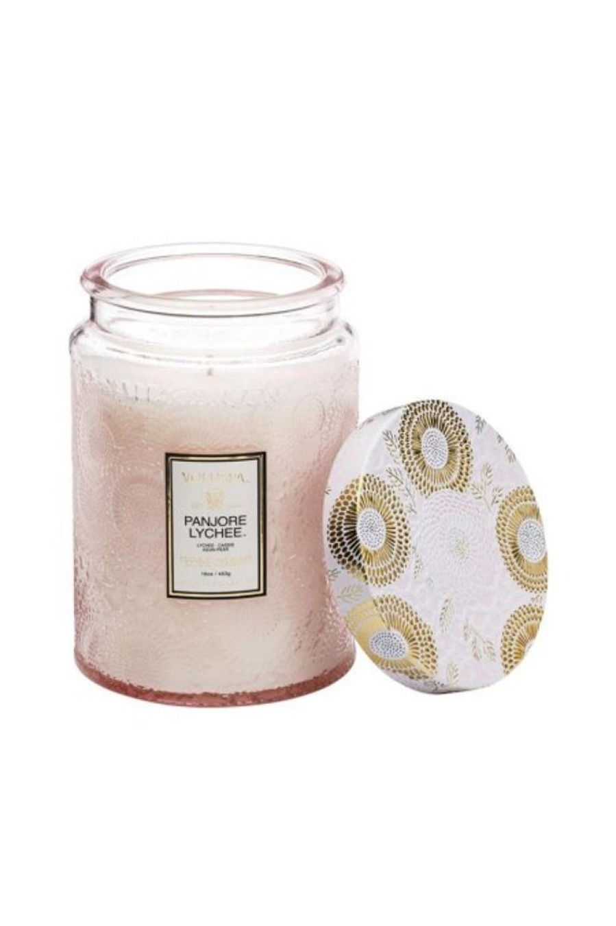 Voluspa Voluspa Large Glass Jar Candle In Panjoree Lyche | Home Decor