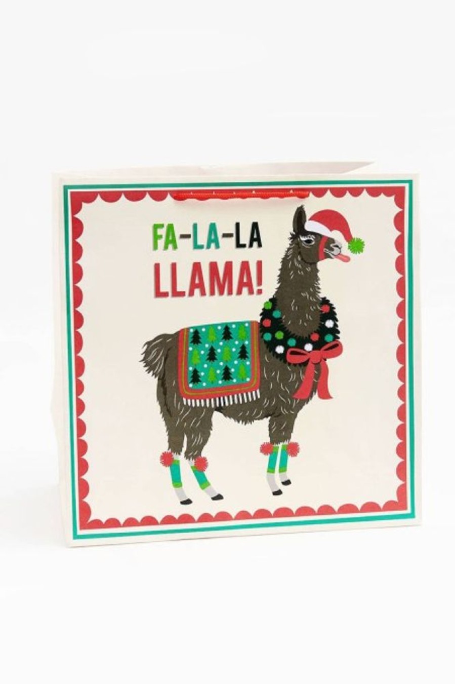 Waste Not Paper Wnp Holiday Llama Large Bag | Office