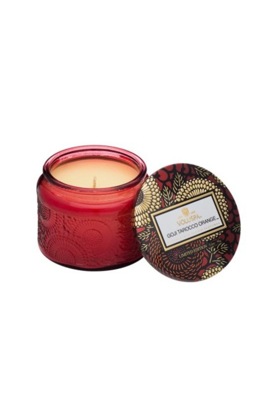 Voluspa Voluspa Small Embossed Jar Candle In Goji Tarocco Orange(Out Of Stock) | Home Decor