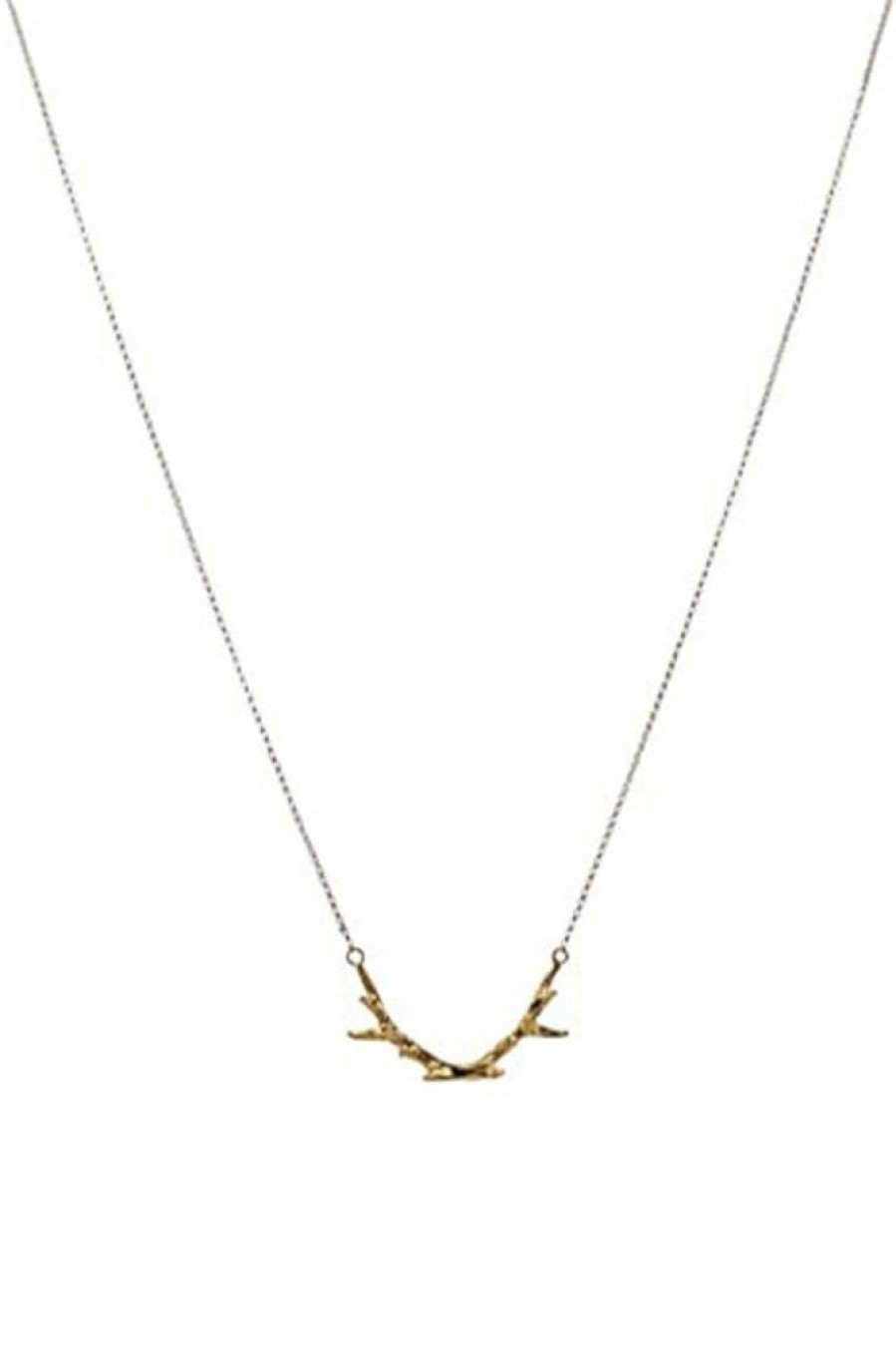 Mimi & Marge Mimi & Marge Tiny Antler Pendant In Gold | Accessories