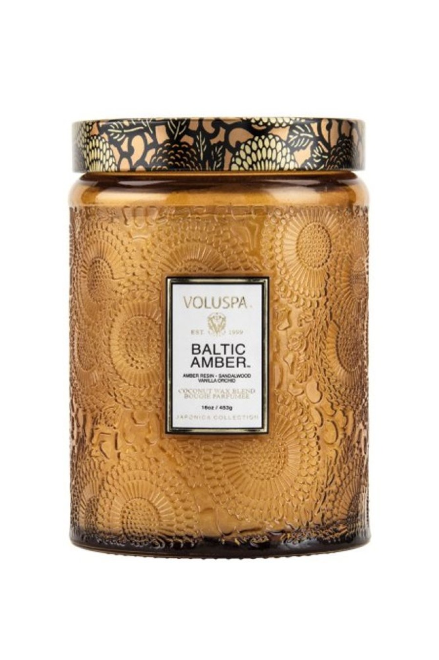 Voluspa Voluspa Large Glass Jar Candle In Baltic Amber | Home Decor