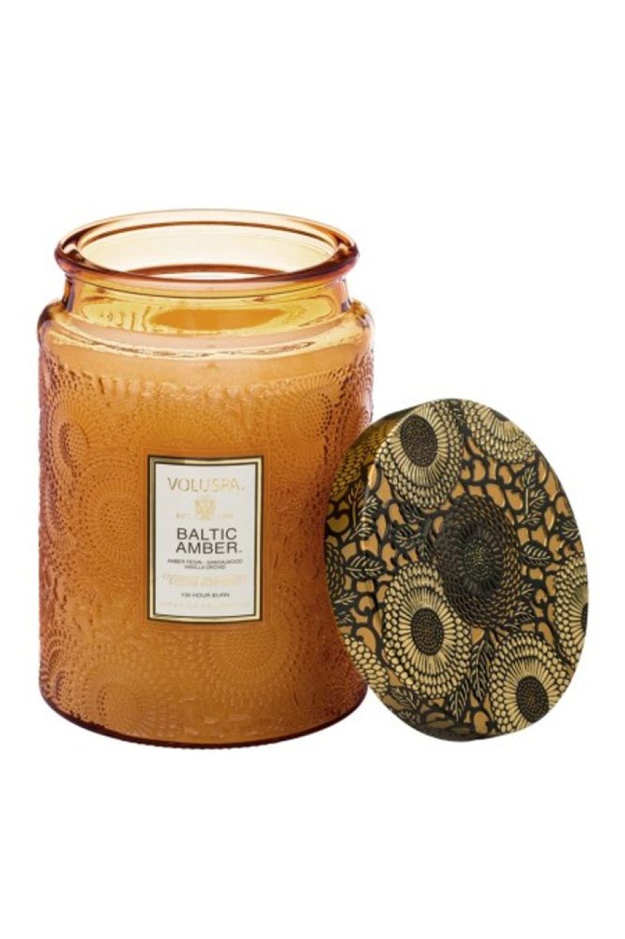 Voluspa Voluspa Large Glass Jar Candle In Baltic Amber | Home Decor