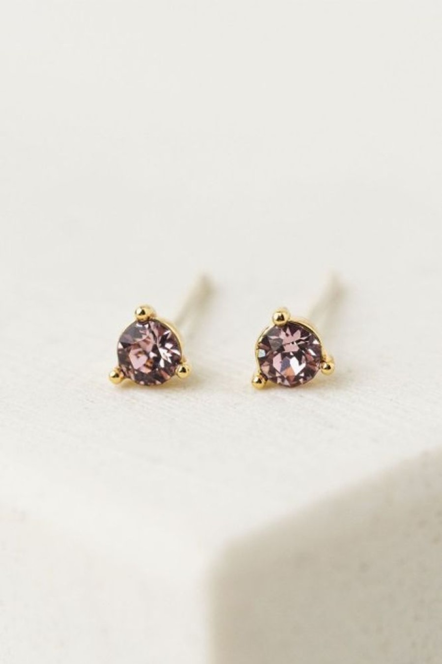 Lover's Tempo Lover'S Tempo February Kaleidoscope Birthstone Studs In Gold | Accessories