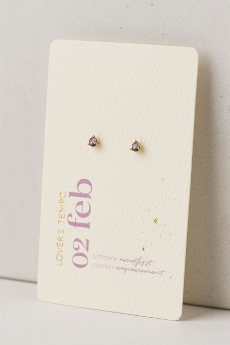 Lover's Tempo Lover'S Tempo February Kaleidoscope Birthstone Studs In Gold | Accessories