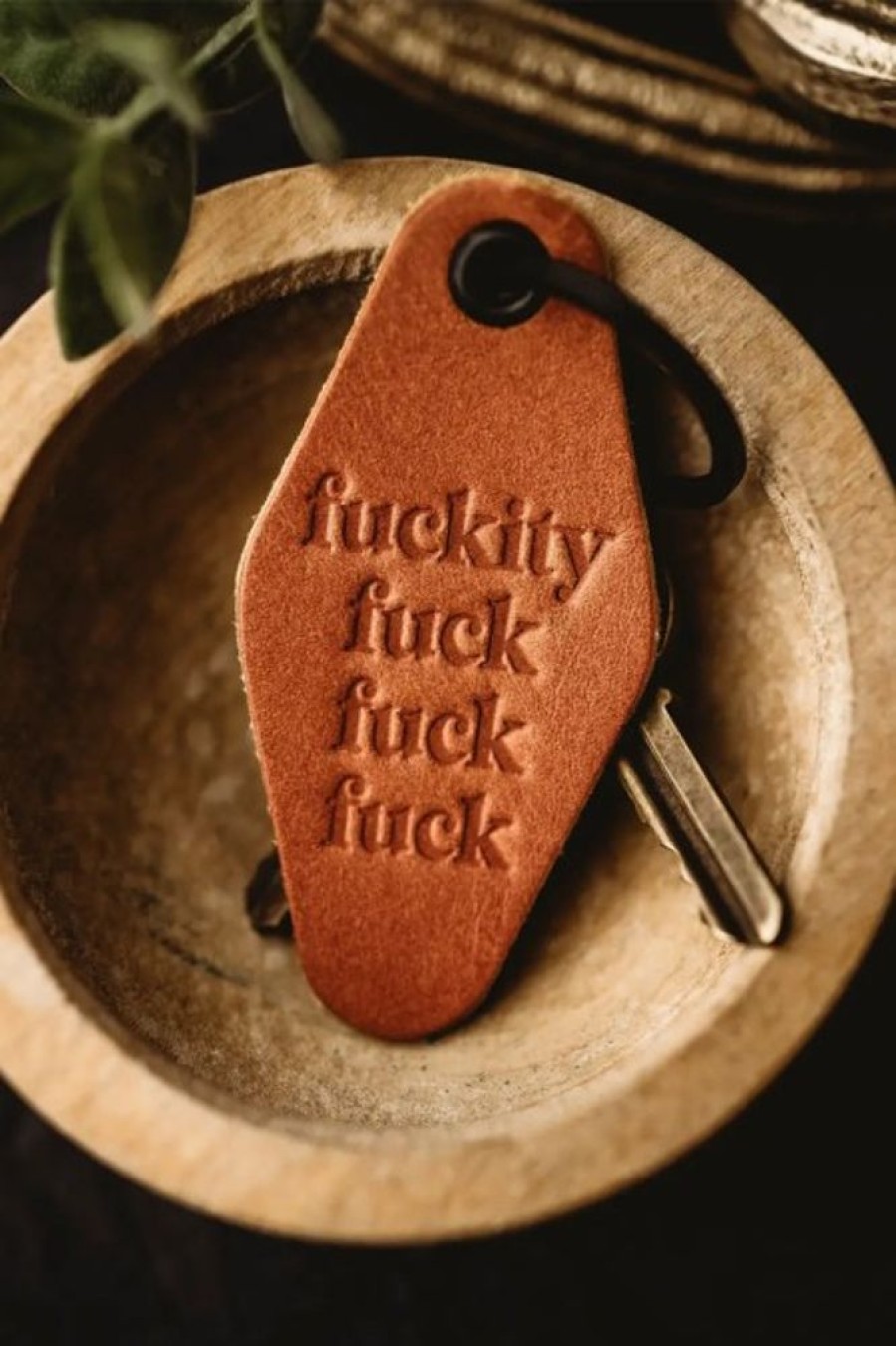 MISFIT MADE GOODS Misfit Fuckity Fuck Fuck Fuck Leather Motel Keychain | Tech & Travel