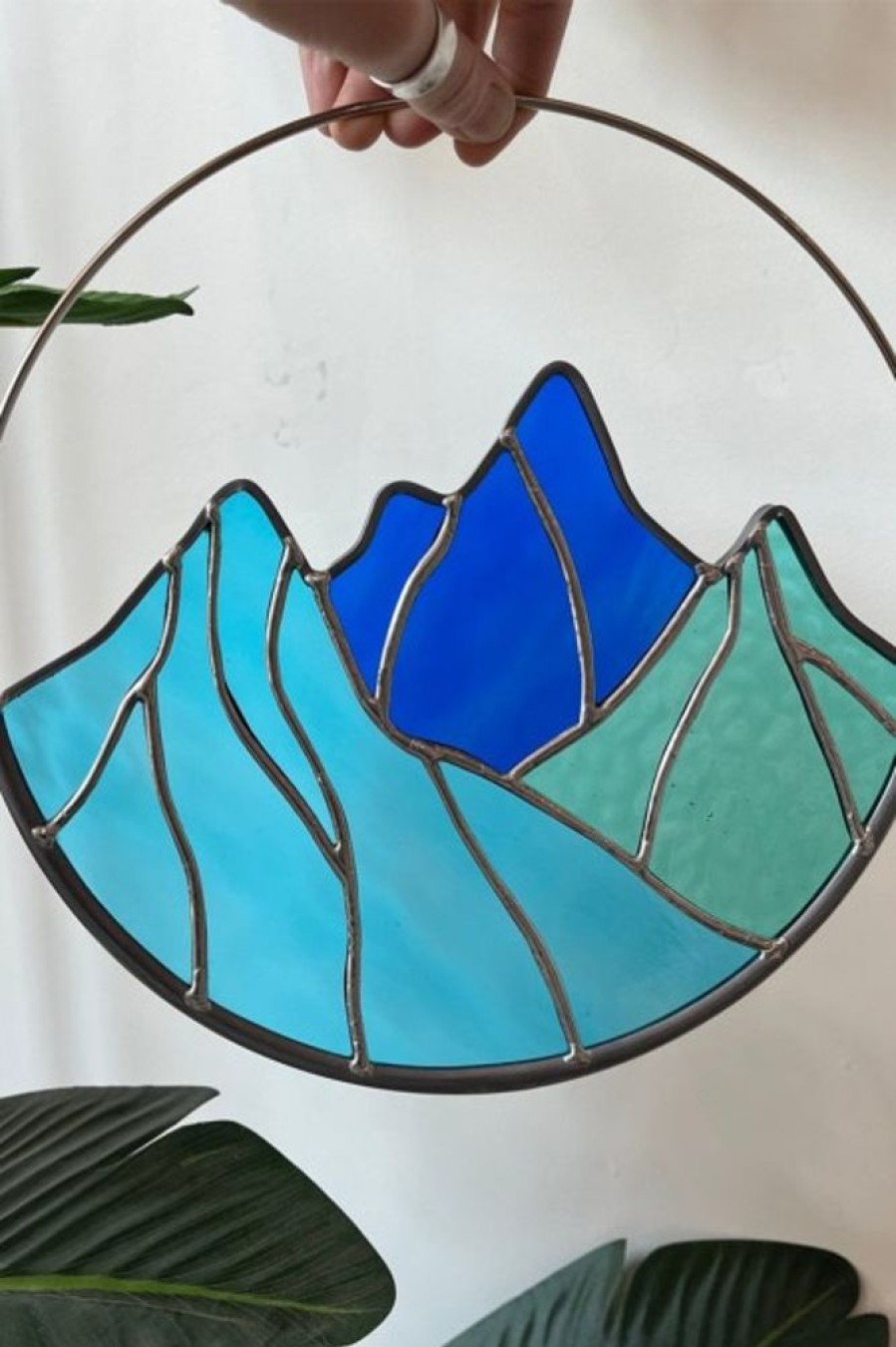 Mtn Made Studio Mtn Made Studio Mountain Love Stained Glass | Home Decor