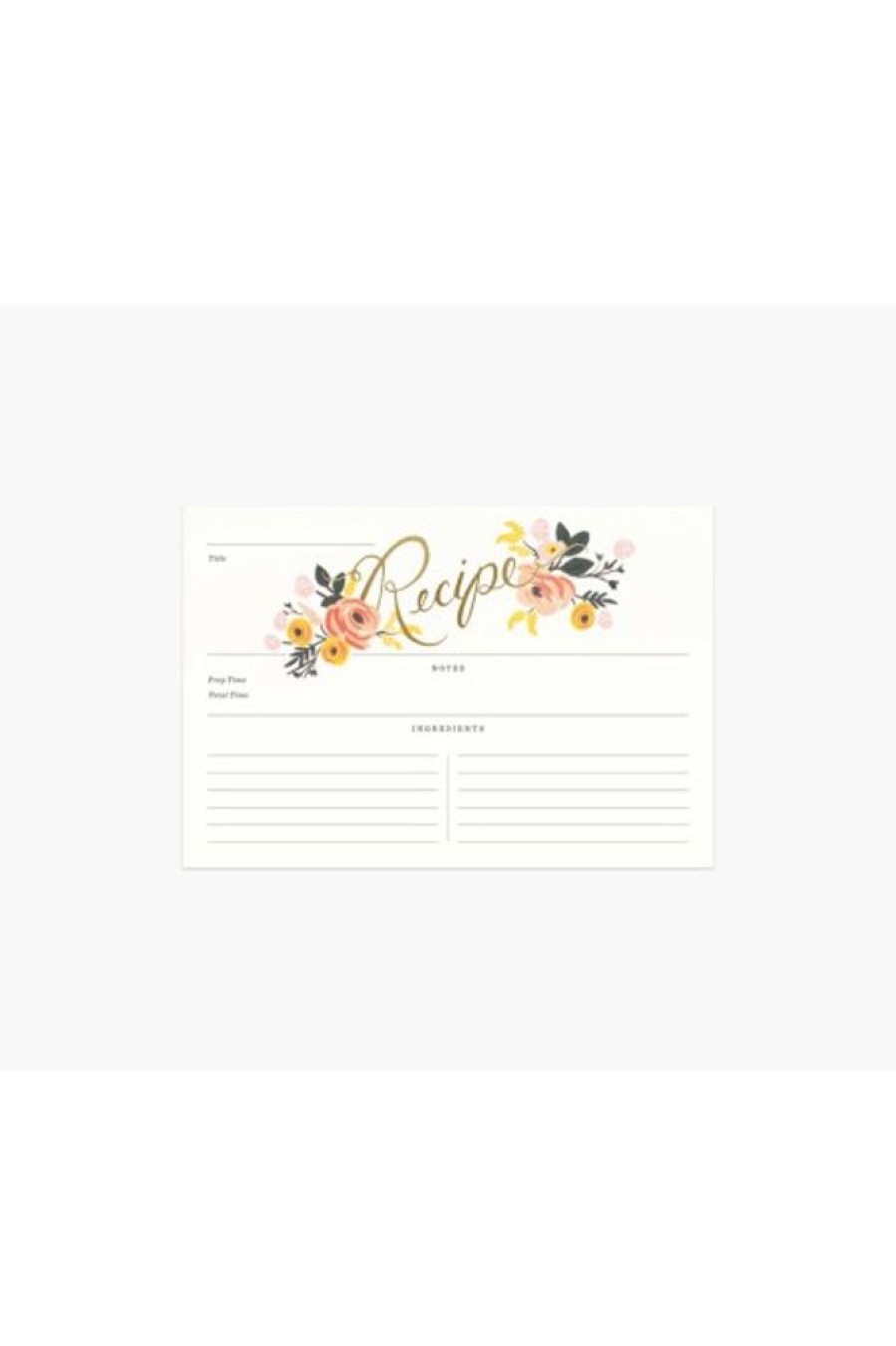 Rifle Paper Co Rifle Paper Co. Pack Of 12 Peony Recipe Cards | Home Decor