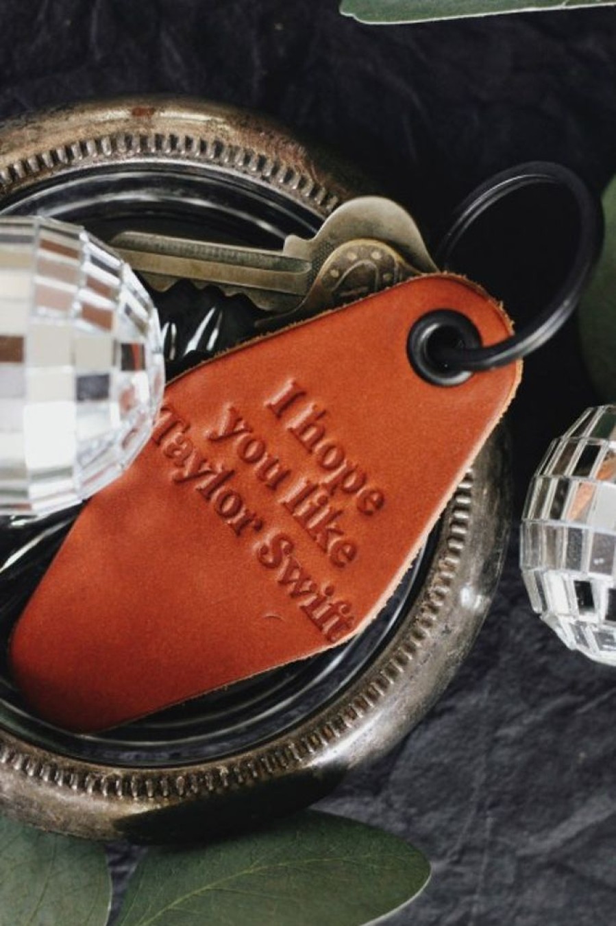 MISFIT MADE GOODS Misfit I Hope You Like Taylor Swift Leather Motel Keychain | Tech & Travel