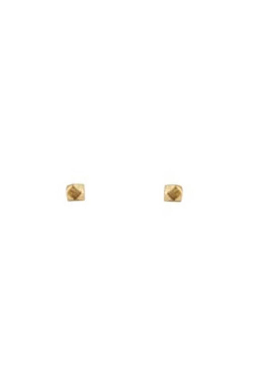 Mimi & Marge Mimi & Marge Cube Rock Stud In Matte Gold | Accessories