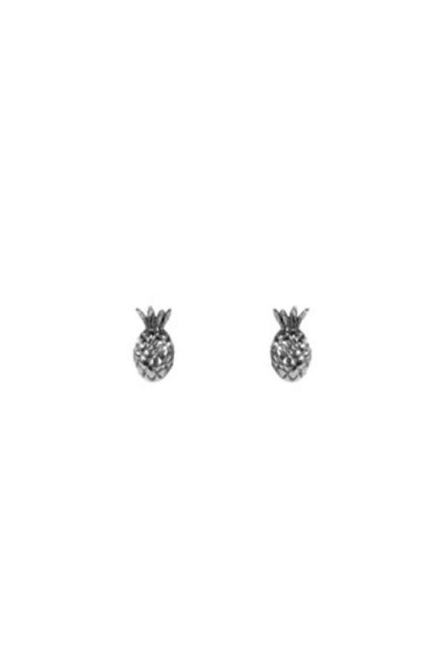 Mimi & Marge Mimi & Marge Pineapple Stud Earring In Silver | Accessories