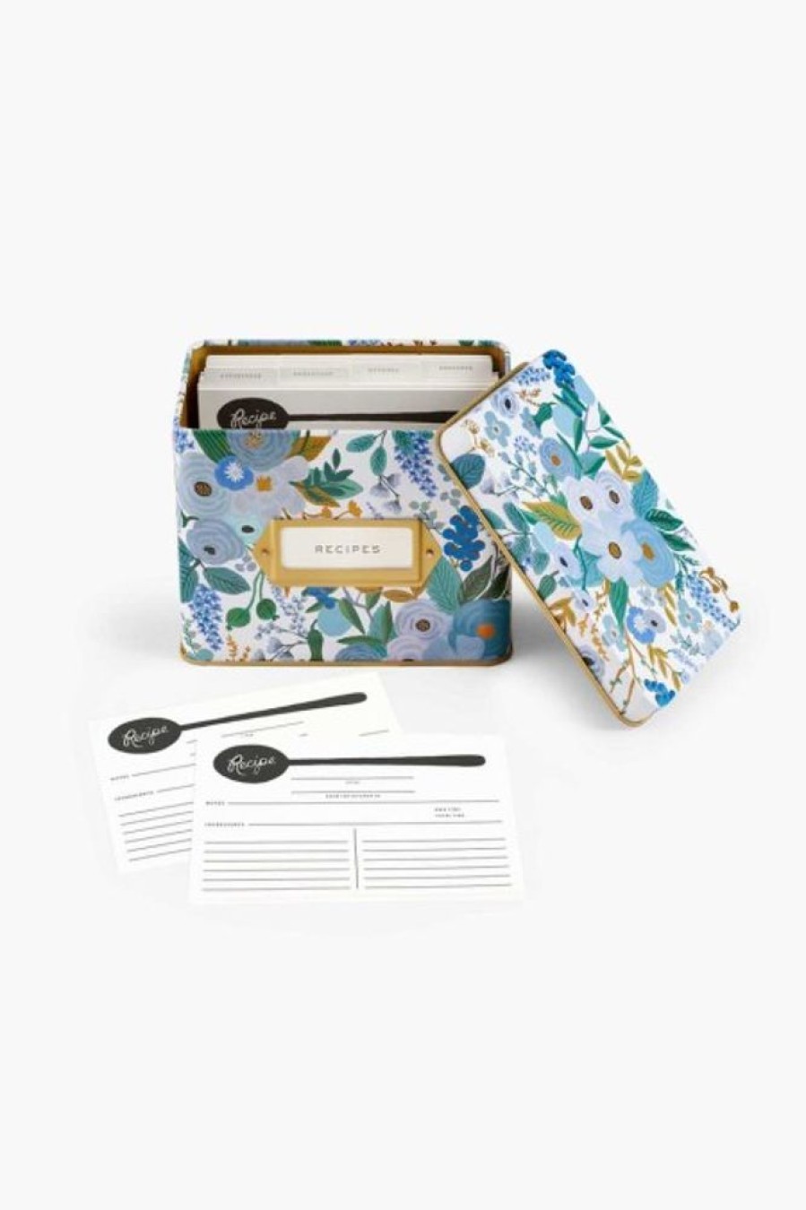 Rifle Paper Co Rifle Paper Co. Garden Party Blue Recipe Box | Home Decor