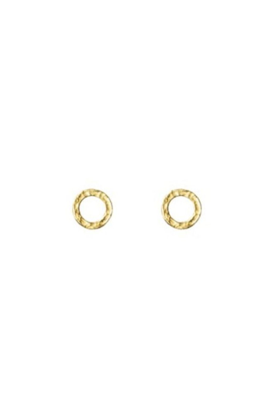 Mimi & Marge Mimi & Marge Hammered Round Stud In Gold | Accessories