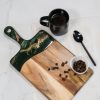 LYNN & LIANA Lynn & Liana Medium Acacia Cheese Board In Jade | Home Decor