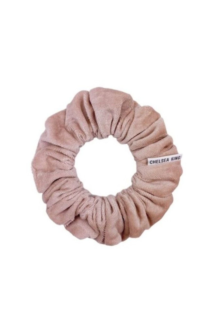 Chelsea King Chelsea King Natural Velvet Petite Scrunchie In Blush | Beauty