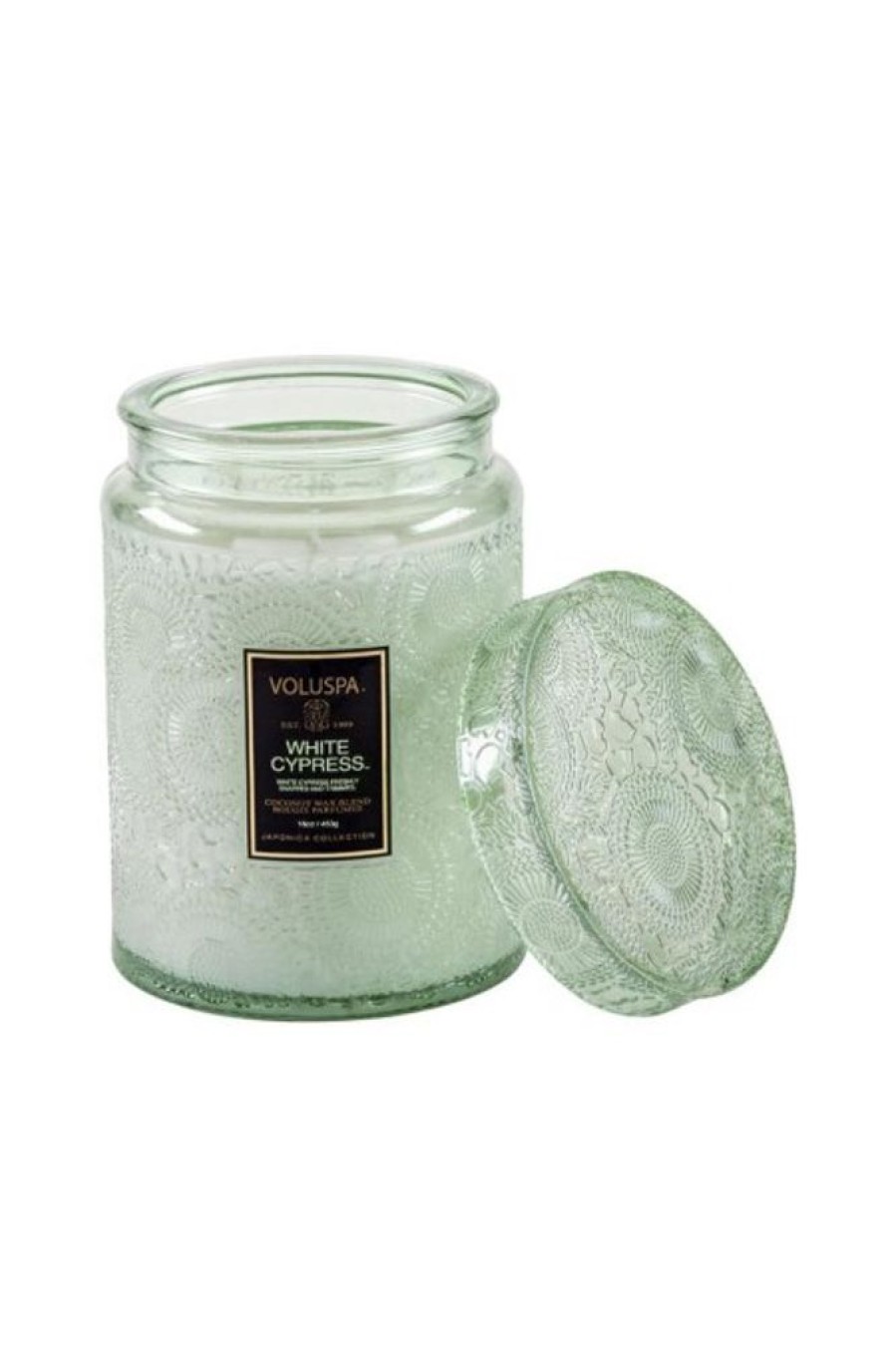 Voluspa Voluspa Holiday Glass Jar Candle In White Cypress | Home Decor