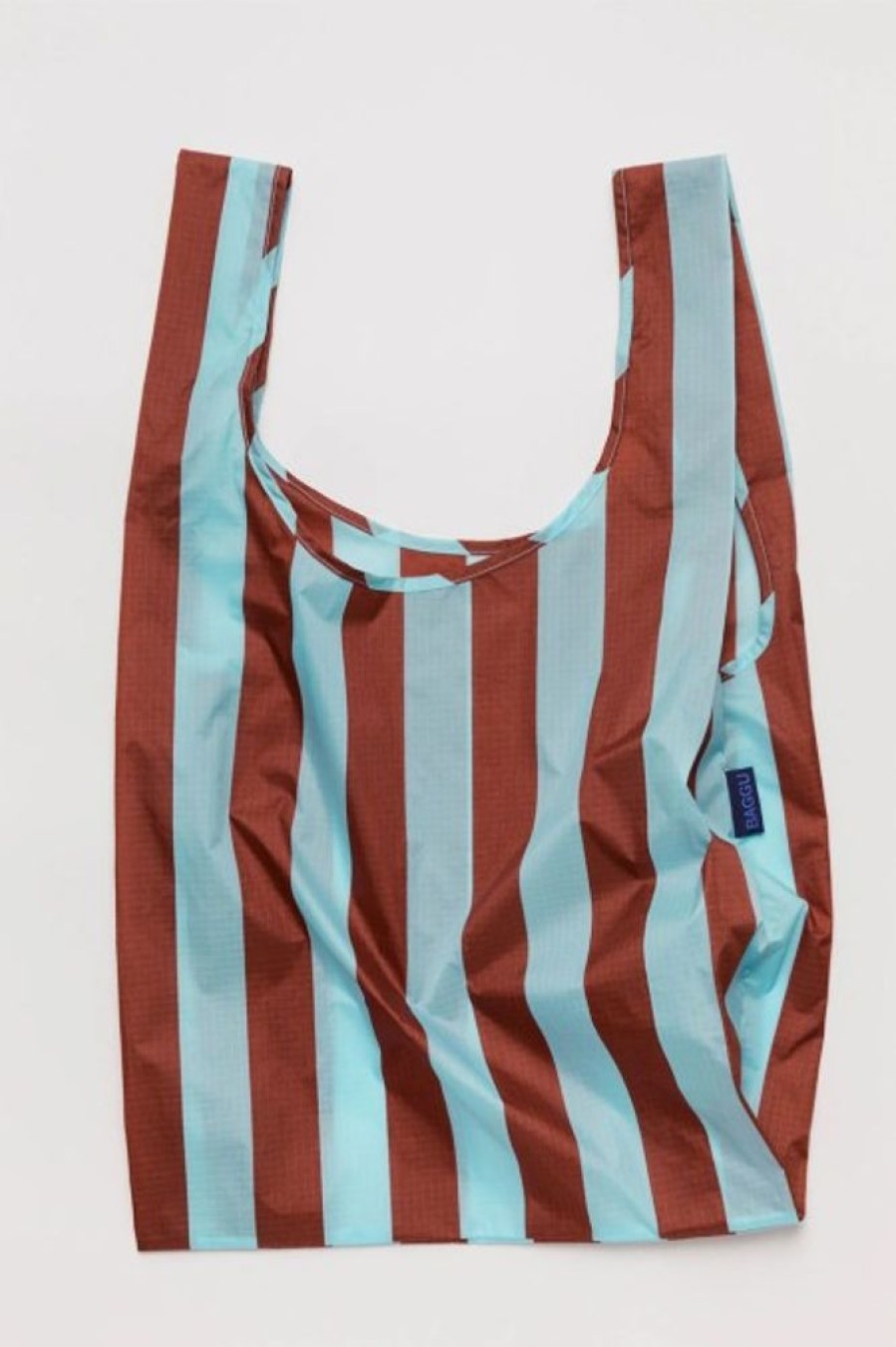 Baggu Baggu Standard Bag In Raisin Awning Stripe | Tech & Travel