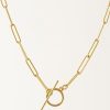 Lover's Tempo Lover'S Tempo Dainty Paperclip Toggle Necklace In Gold | Accessories