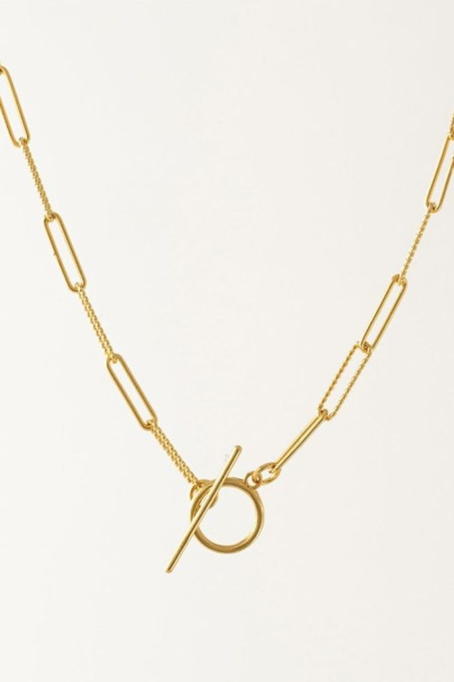 Lover's Tempo Lover'S Tempo Dainty Paperclip Toggle Necklace In Gold | Accessories