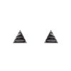 Mimi & Marge Mimi & Marge Triangle Stripe Stud In Silver | Accessories