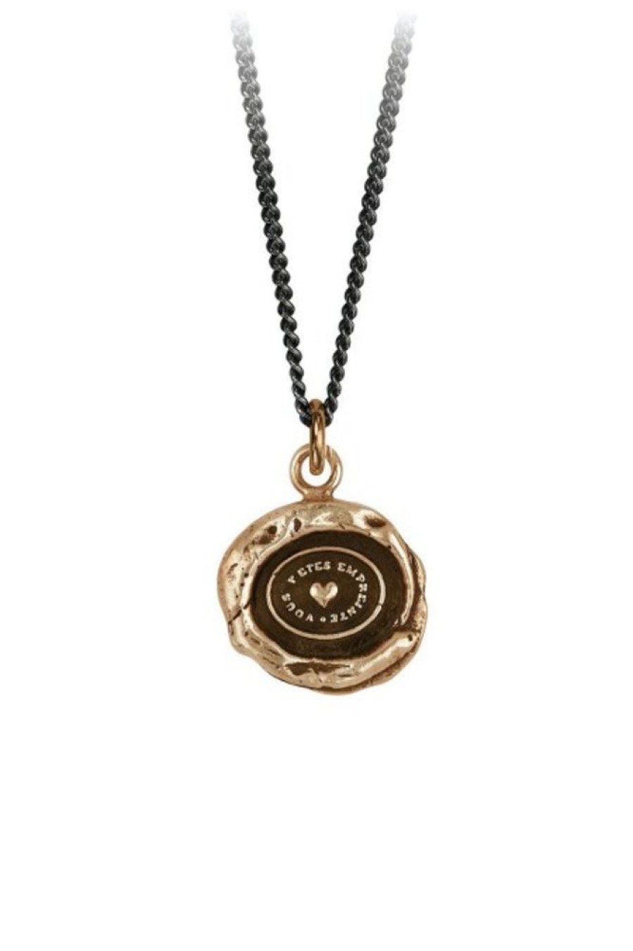 PYRRHA Pyrrha Heart Print Talisman In Bronze 18 | Accessories