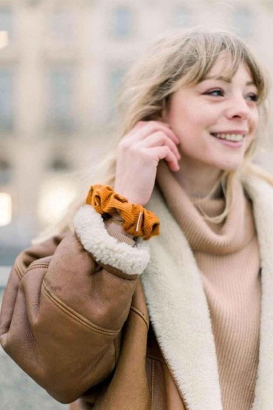 Chelsea King Chelsea King French Ribbed Scrunchie In Caramel | Beauty