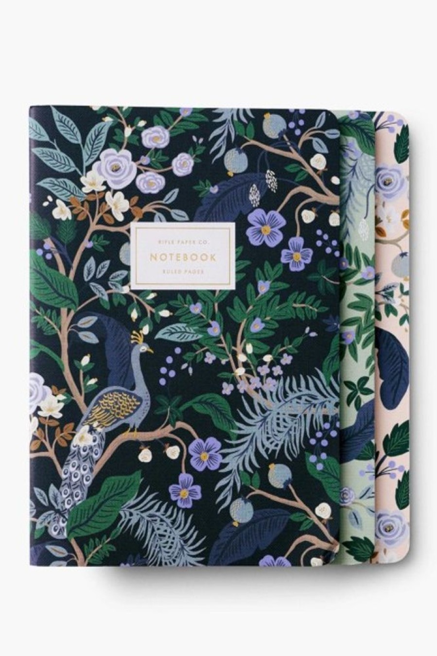 Rifle Paper Co Rifle Paper Co. Set Of 3 Peacock Notebooks | Office