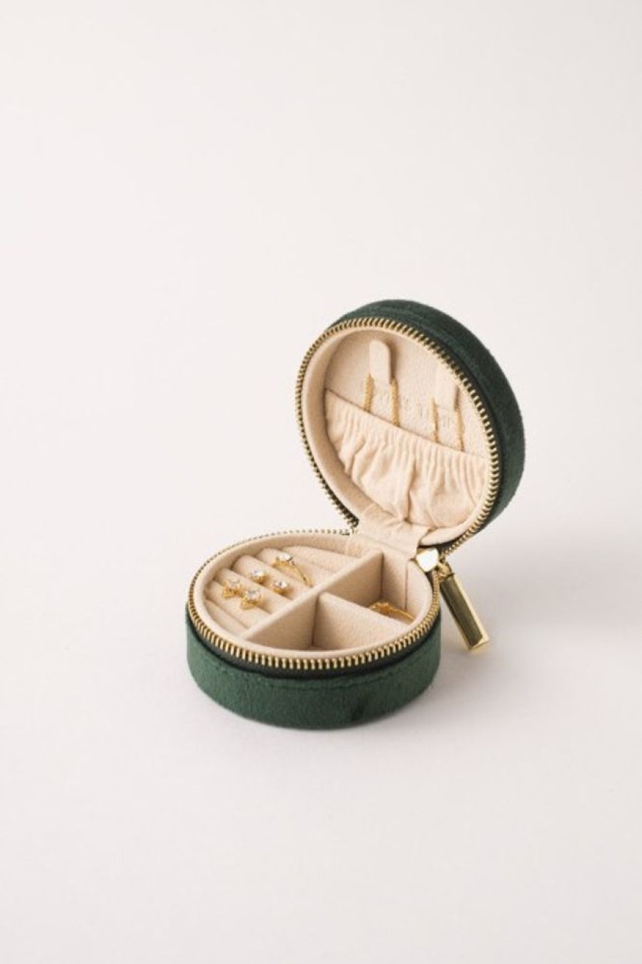 Lover's Tempo Lover'S Tempo Bon Voyage Circle Jewelry Box In Forest(Out Of Stock) | Accessories