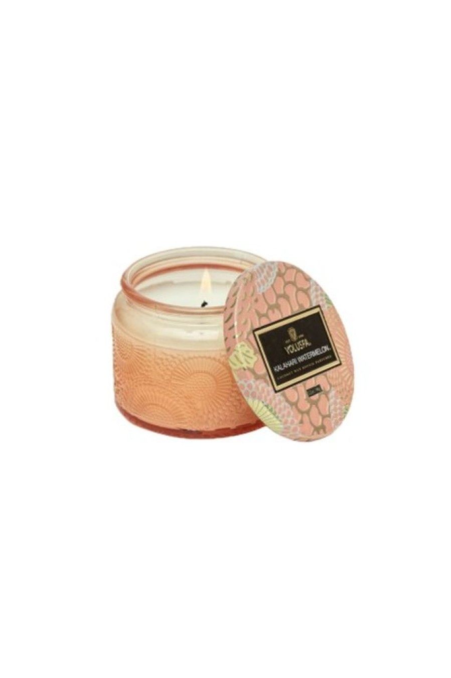 Voluspa Voluspa Small Embossed Jar Candle In Kalahari Watermelon | Home Decor