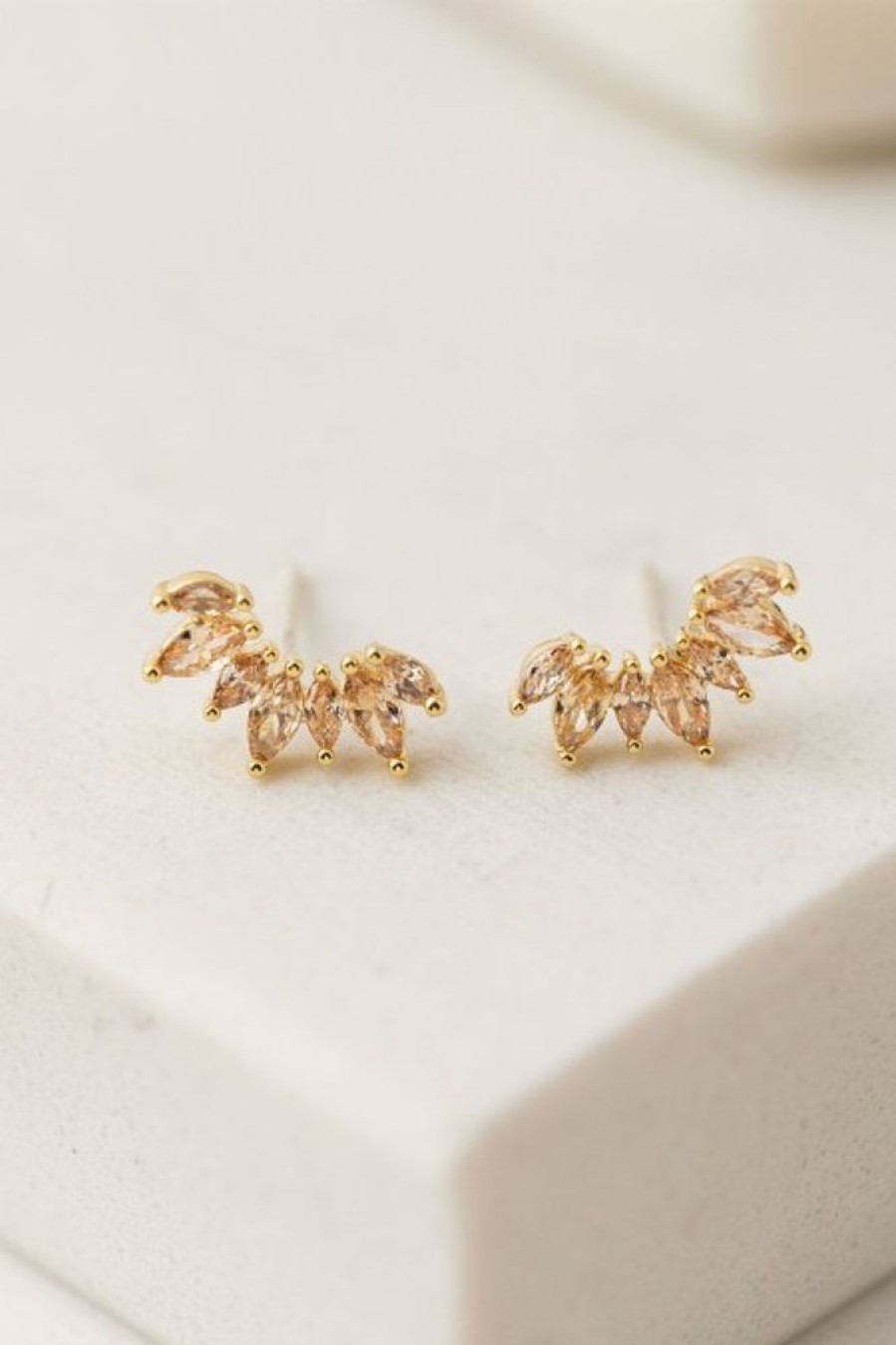 Lover's Tempo Lover'S Tempo Crown Climber Earrings In Champagne | Accessories