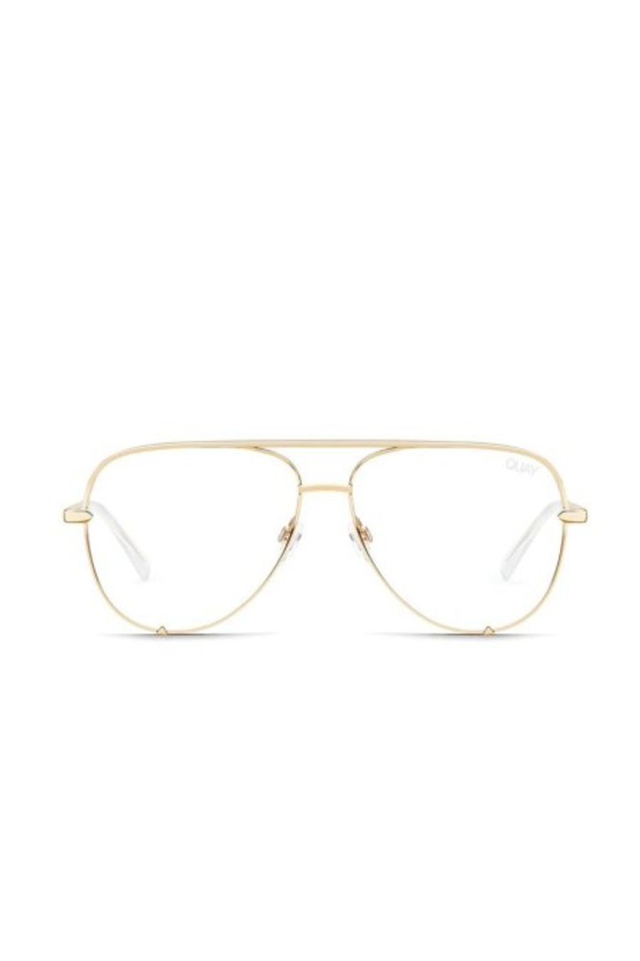 Quay Eyewear Quay High Key Mini Bluelight Glasses In Gold | Accessories