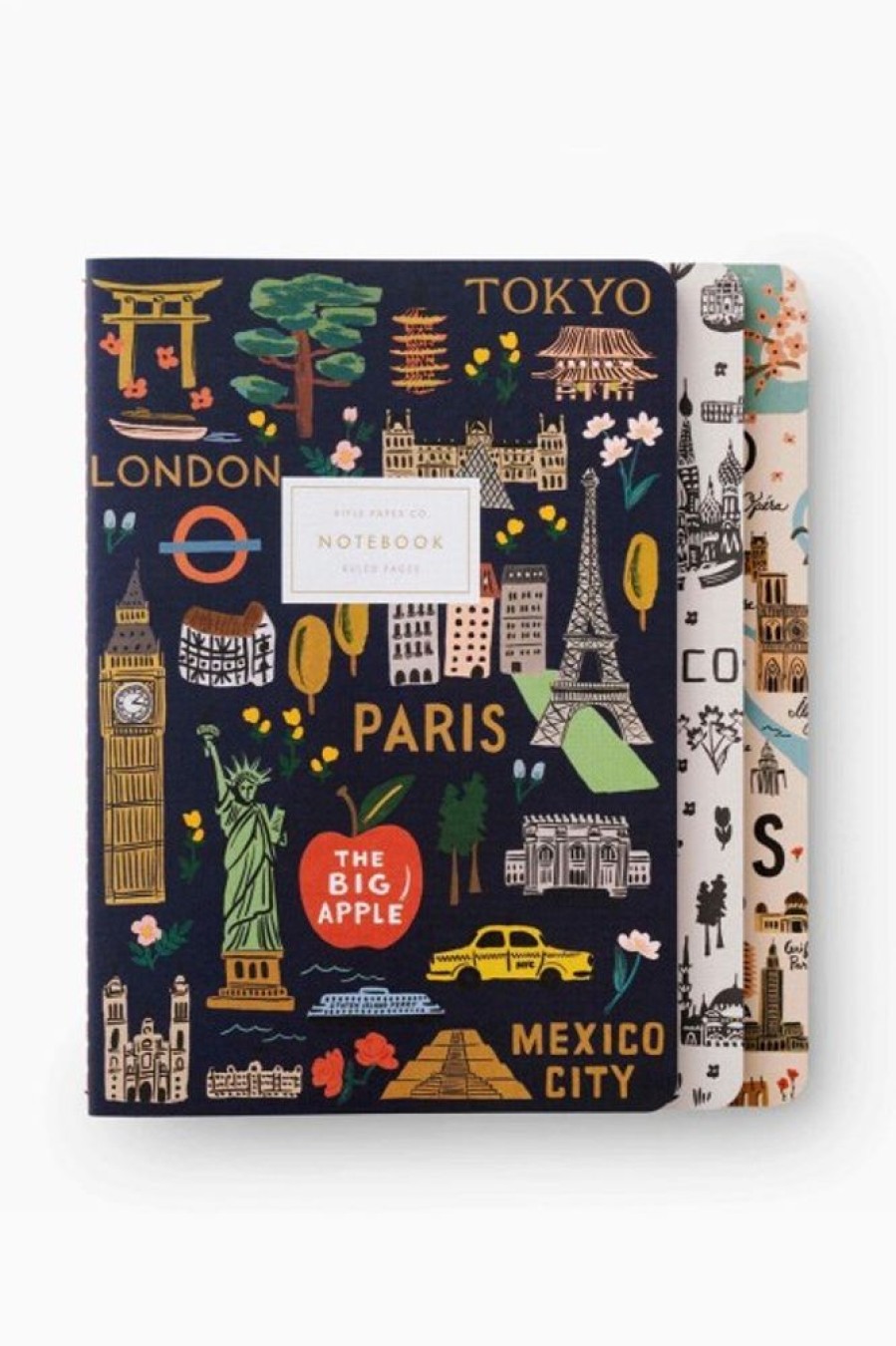 Rifle Paper Co Rifle Paper Co. Set Of 3 Bon Voyage Notebooks | Office