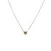 Mimi & Marge Mimi & Marge Small Heart Puff 15 Pendant In Matte Gold | Accessories